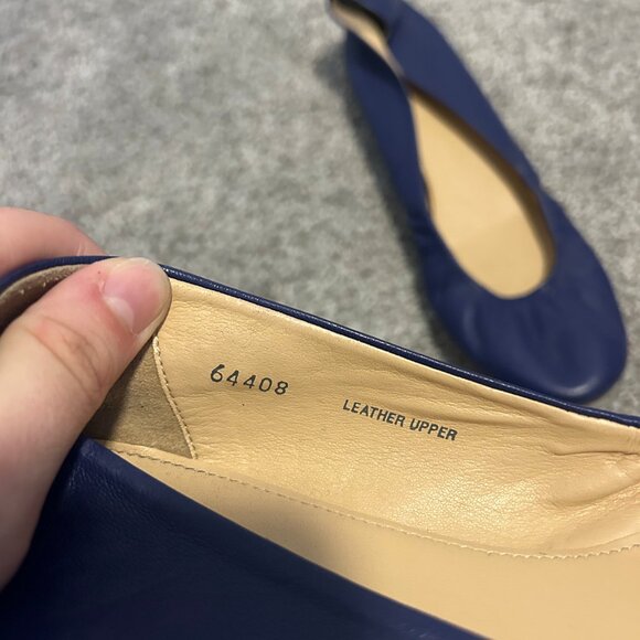 J.Crew Royal Blue Cece Ballet Flat in Genuine Italian Leather Size 9 - Picture 3 of 3